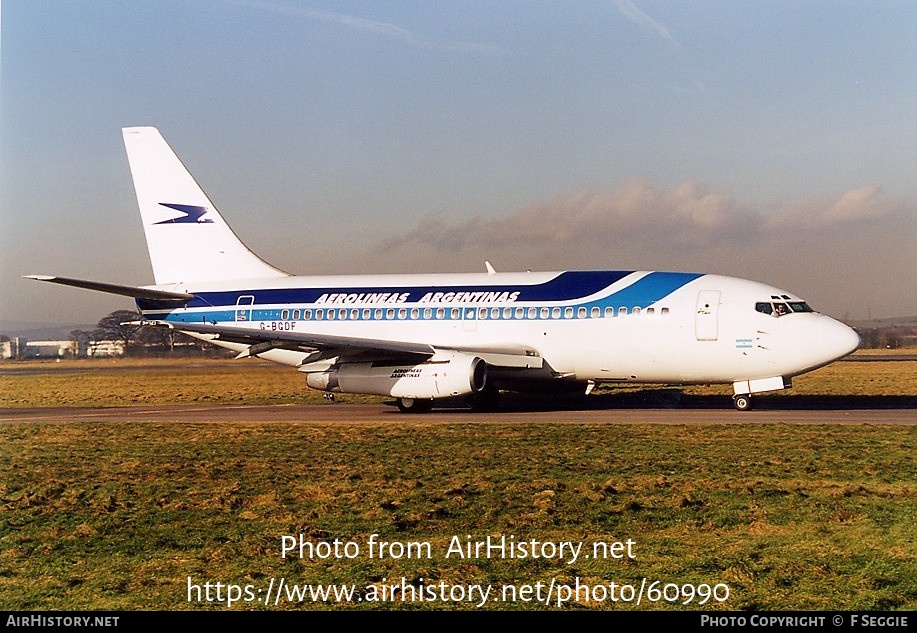 Aircraft Photo of G-BGDF | Boeing 737-236/Adv | Aerolíneas Argentinas | AirHistory.net #60990