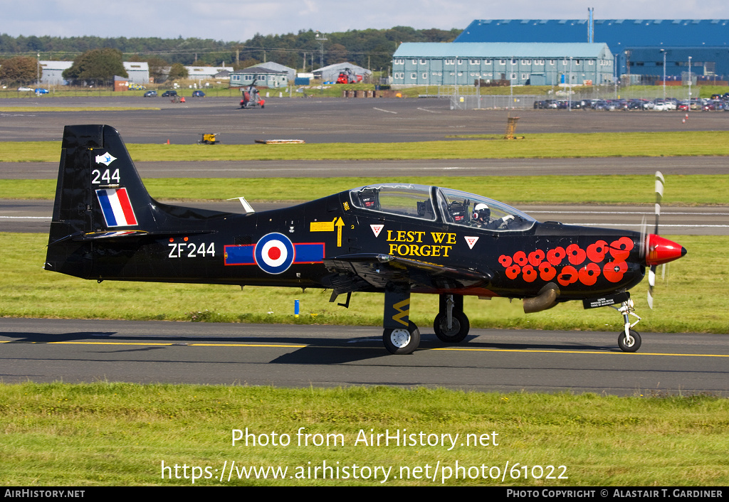 Aircraft Photo of ZF244 | Short S-312 Tucano T1 | UK - Air Force | AirHistory.net #61022