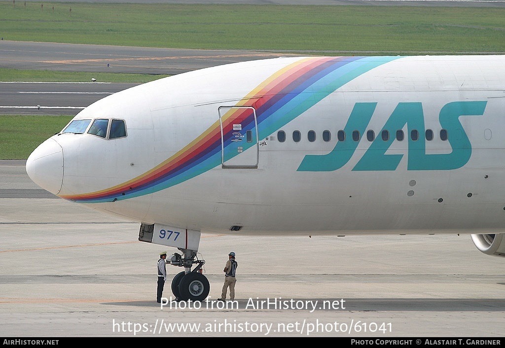 Aircraft Photo of JA8977 | Boeing 777-289 | Japan Air System - JAS | AirHistory.net #61041