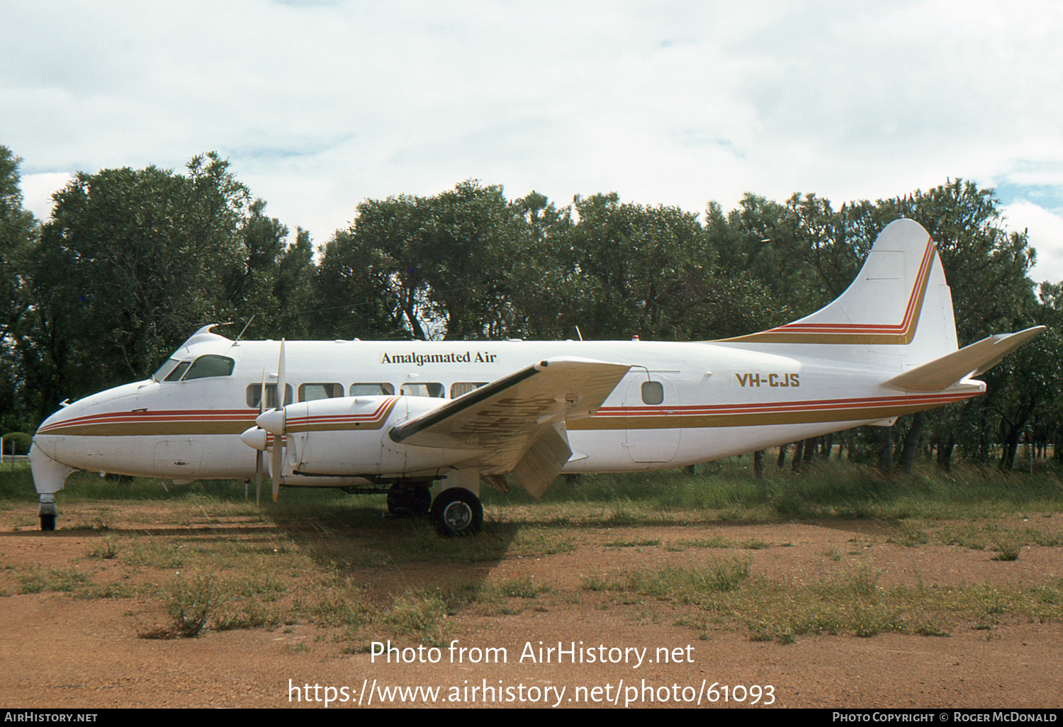 Aircraft Photo of VH-CJS | De Havilland D.H. 114 Heron 1B | Amalgamated Air | AirHistory.net #61093