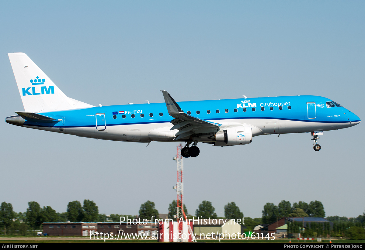 Aircraft Photo of PH-EXU | Embraer 175STD (ERJ-170-200STD) | KLM Cityhopper | AirHistory.net #61145