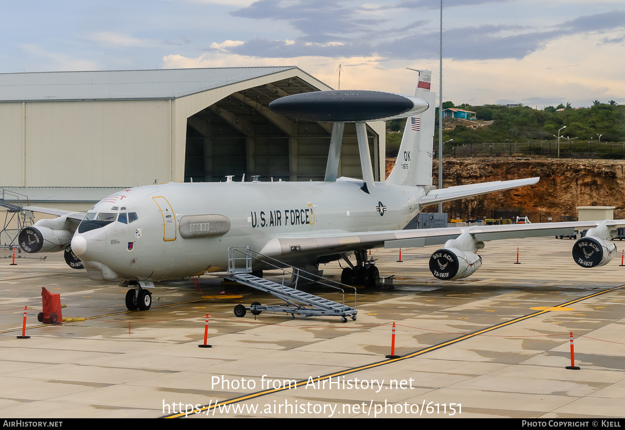 Aircraft Photo of 73-1675 / AF73-675 | Boeing E-3B Sentry | USA - Air Force | AirHistory.net #61151