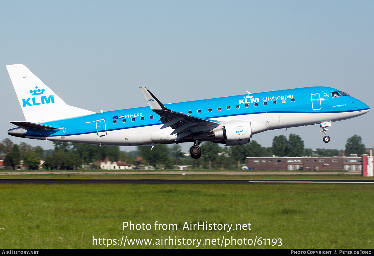 Aircraft Photo of PH-EXX | Embraer 175STD (ERJ-170-200STD) | KLM Cityhopper | AirHistory.net #61193