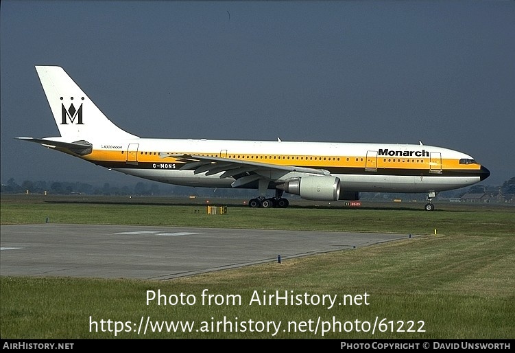 Aircraft Photo of G-MONS | Airbus A300B4-605R | Monarch Airlines | AirHistory.net #61222