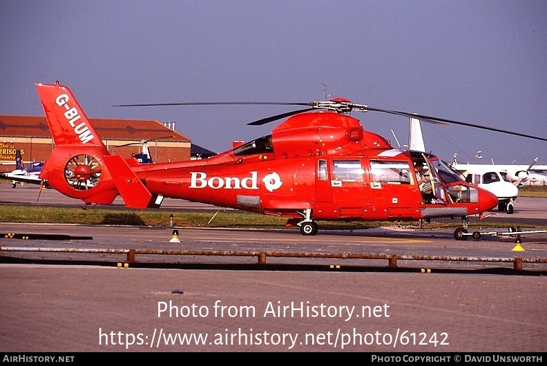 Aircraft Photo of G-BLUM | Aerospatiale SA-365N Dauphin 2 | Bond Helicopters | AirHistory.net #61242