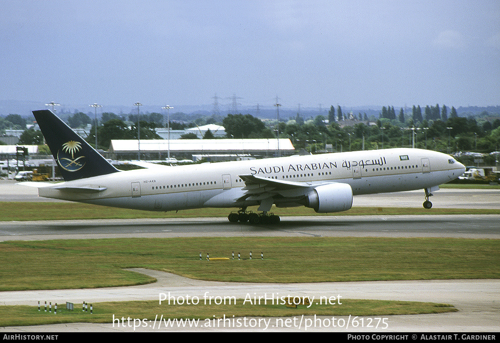Aircraft Photo of HZ-AKB | Boeing 777-268/ER | Saudi Arabian Airlines | AirHistory.net #61275