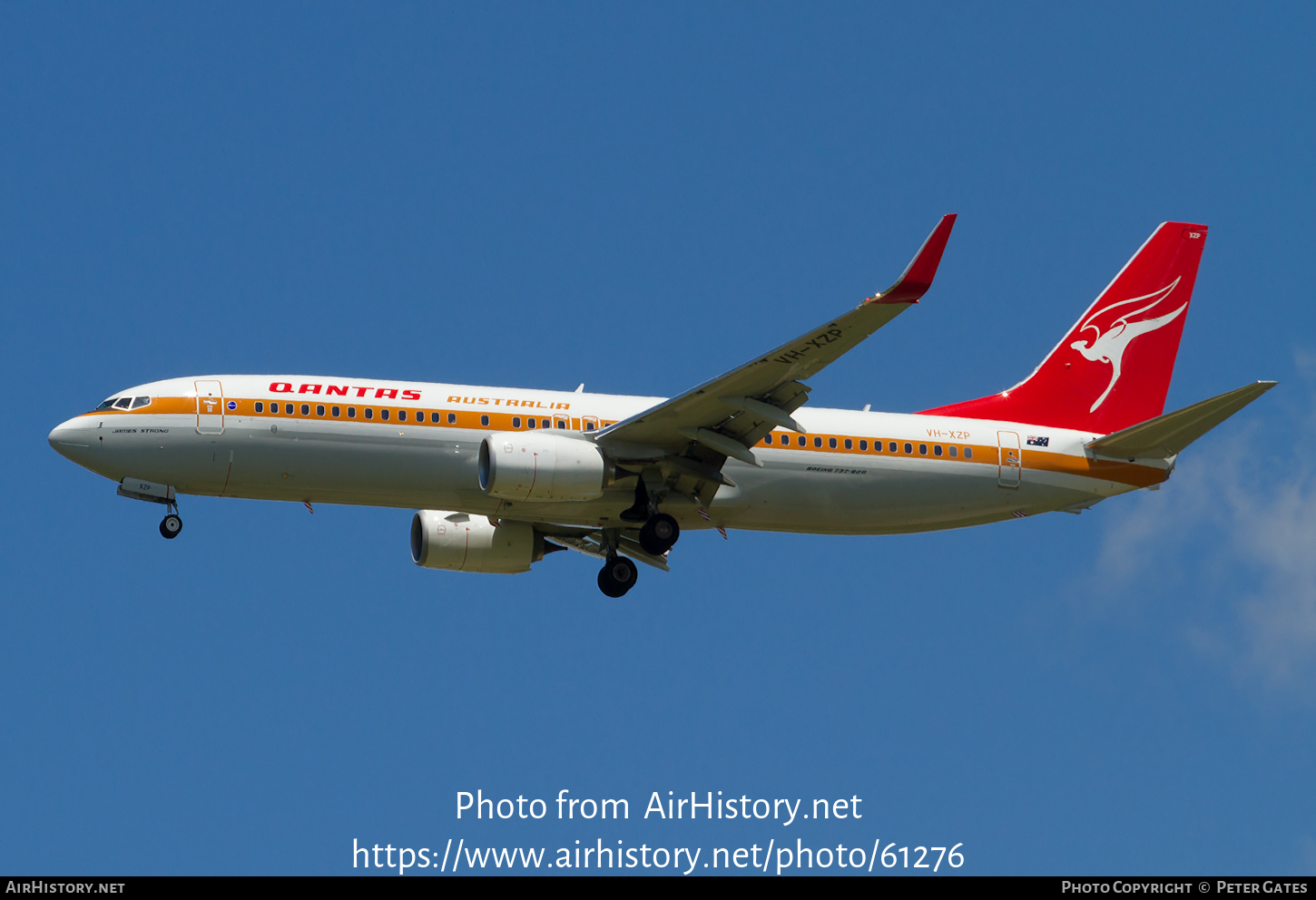 Aircraft Photo of VH-XZP | Boeing 737-838 | Qantas | AirHistory.net #61276