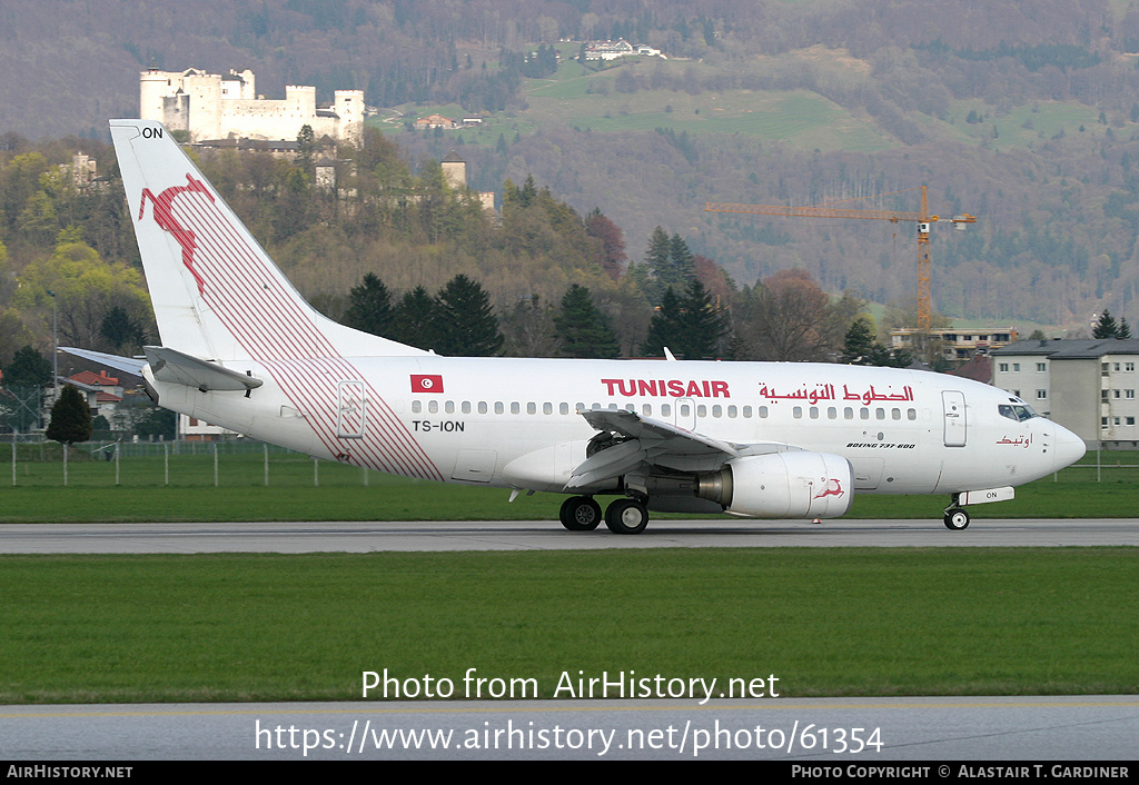 Aircraft Photo of TS-ION | Boeing 737-6H3 | Tunisair | AirHistory.net #61354