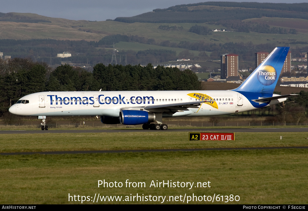 Aircraft Photo of G-JMCF | Boeing 757-28A | Thomas Cook Airlines | AirHistory.net #61380