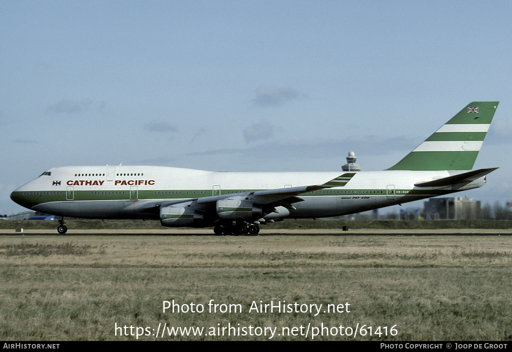 Aircraft Photo of VR-HOR | Boeing 747-467 | Cathay Pacific Airways | AirHistory.net #61416
