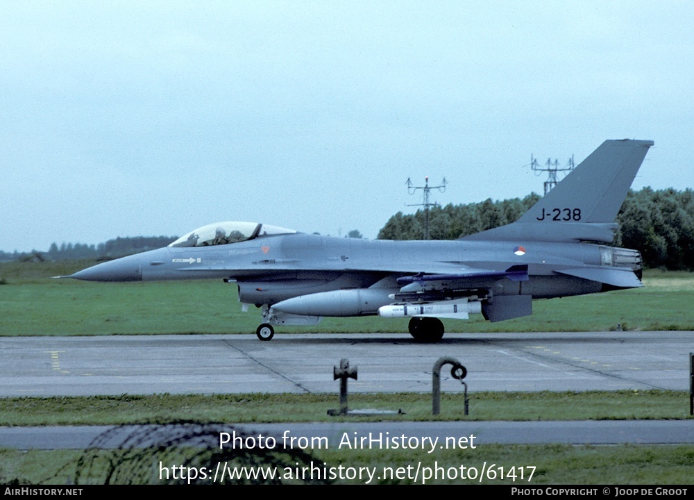 Aircraft Photo of J-238 | General Dynamics F-16A Fighting Falcon | Netherlands - Air Force | AirHistory.net #61417