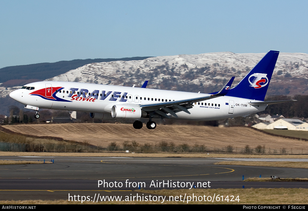 Aircraft Photo of OK-TVM | Boeing 737-8FN | Travel Service | AirHistory.net #61424