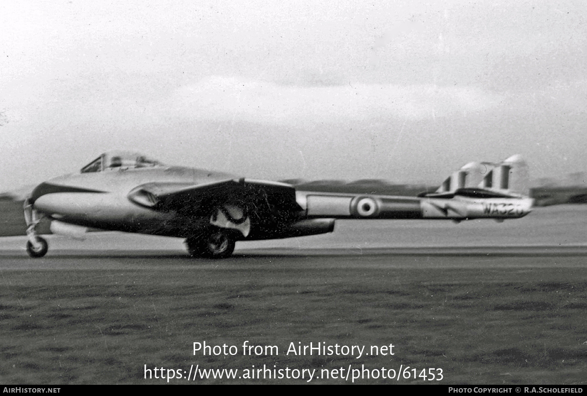 Aircraft Photo of WA320 | De Havilland D.H. 100 Vampire FB5 | UK - Air Force | AirHistory.net #61453