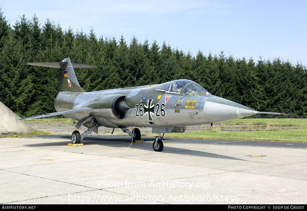 Aircraft Photo of 2626 | Lockheed F-104G Starfighter | Germany - Air Force | AirHistory.net #61456