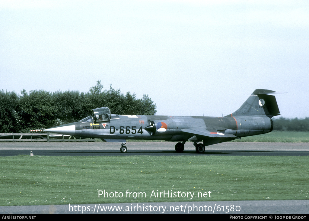 Aircraft Photo of D-6654 | Lockheed F-104G Starfighter | Netherlands - Air Force | AirHistory.net #61580