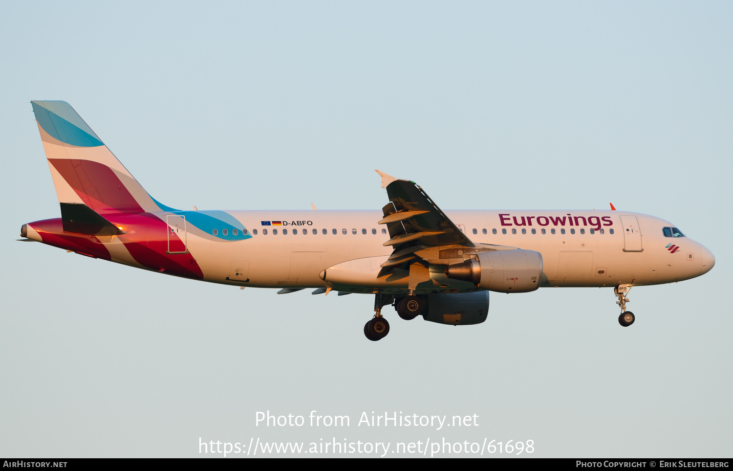 Aircraft Photo of D-ABFO | Airbus A320-214 | Eurowings | AirHistory.net #61698