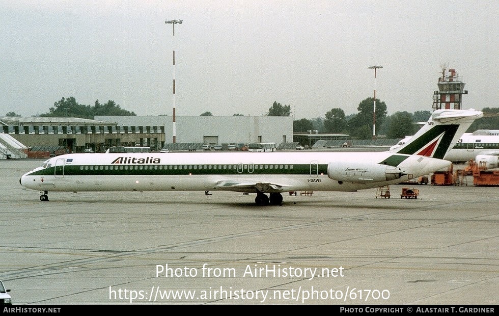 Aircraft Photo of I-DAWE | McDonnell Douglas MD-82 (DC-9-82) | Alitalia | AirHistory.net #61700