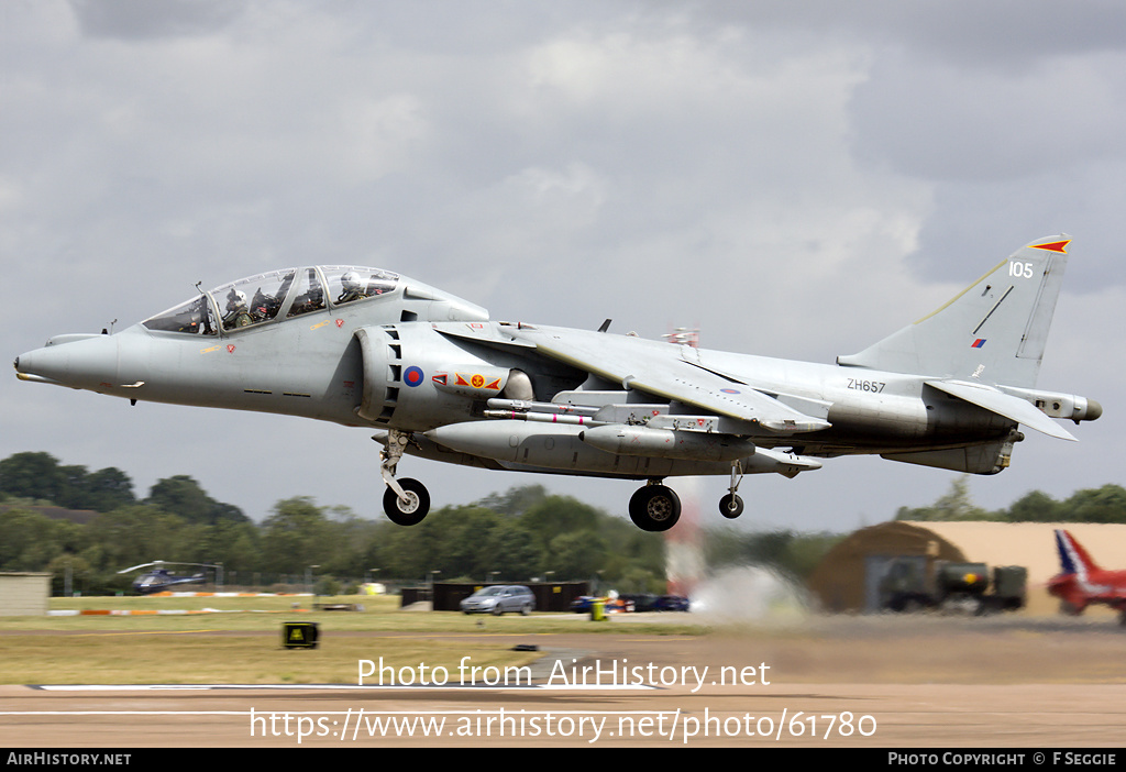 Aircraft Photo of ZH657 | British Aerospace Harrier T12 | UK - Air Force | AirHistory.net #61780