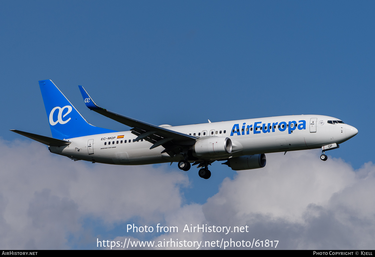 Aircraft Photo of EC-MQP | Boeing 737-800 | Air Europa | AirHistory.net #61817