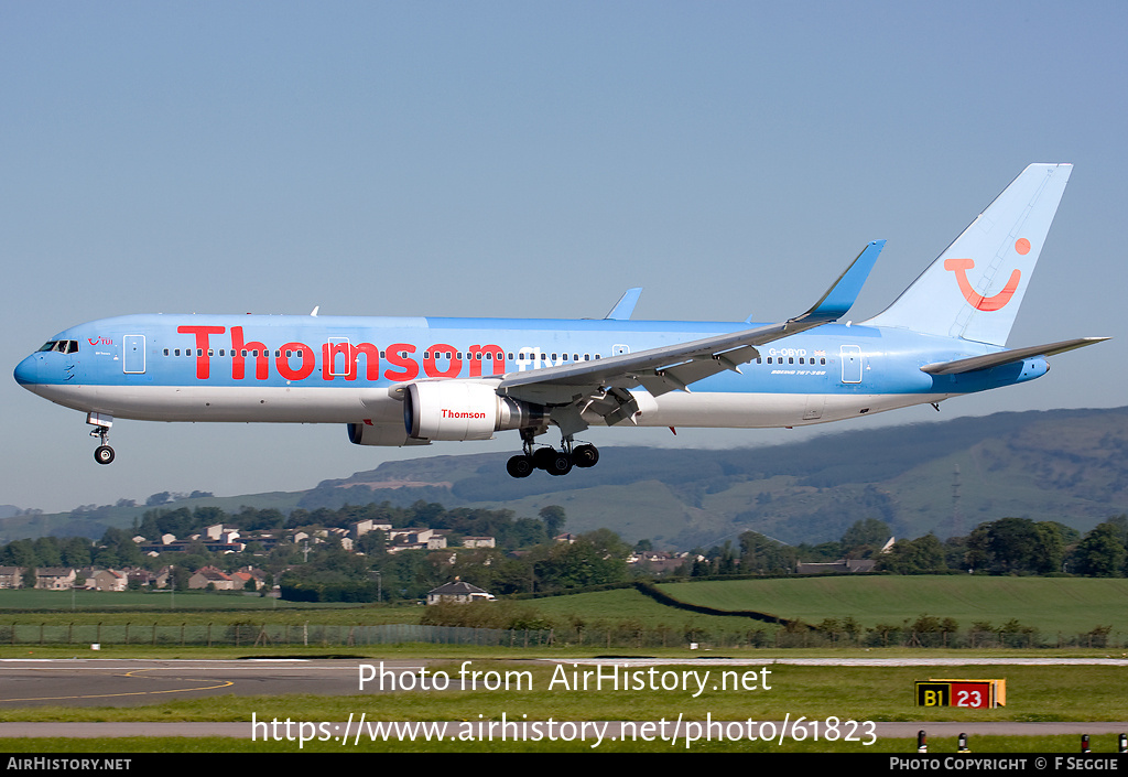 Aircraft Photo of G-OBYD | Boeing 767-304/ER | Thomsonfly | AirHistory.net #61823