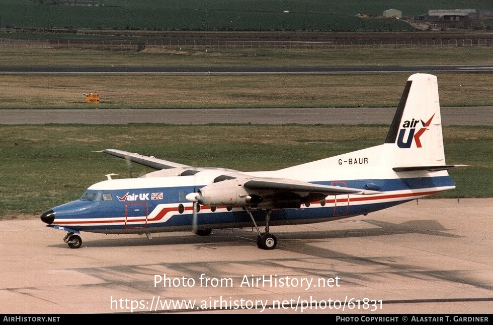 Aircraft Photo of G-BAUR | Fokker F27-200 Friendship | Air UK | AirHistory.net #61831