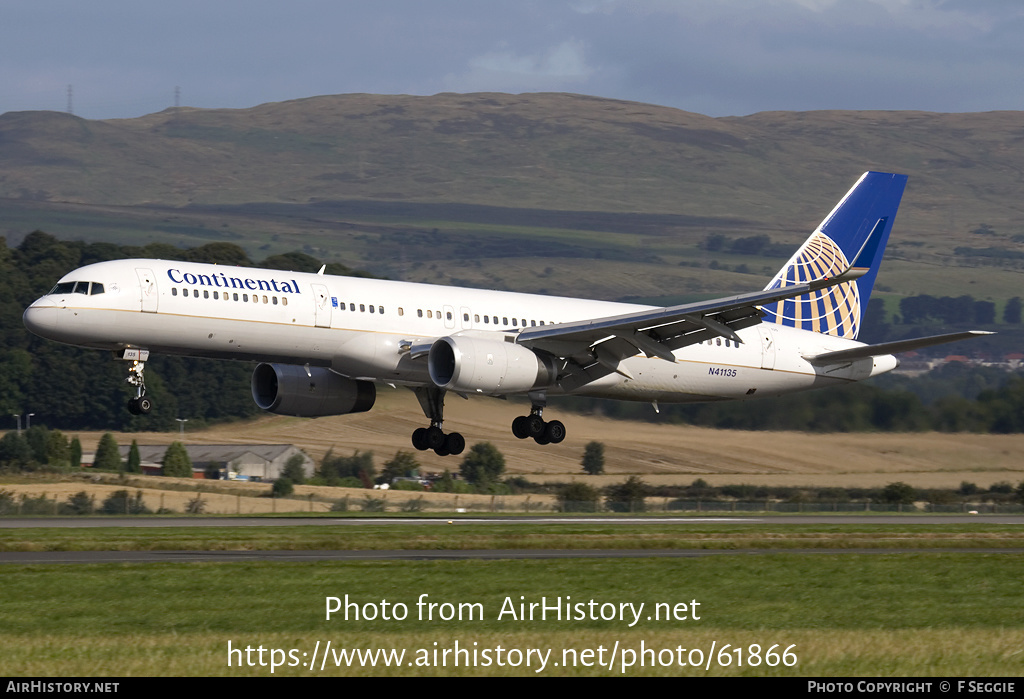 Aircraft Photo of N41135 | Boeing 757-224 | Continental Airlines | AirHistory.net #61866