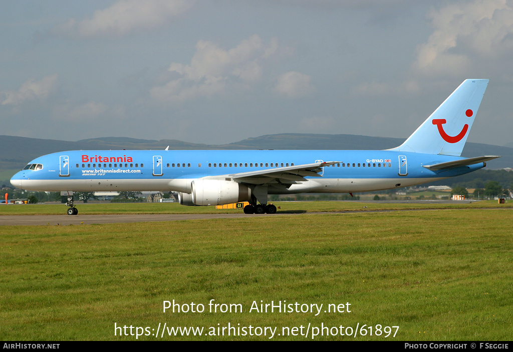 Aircraft Photo of G-BYAO | Boeing 757-204 | Britannia Airways | AirHistory.net #61897