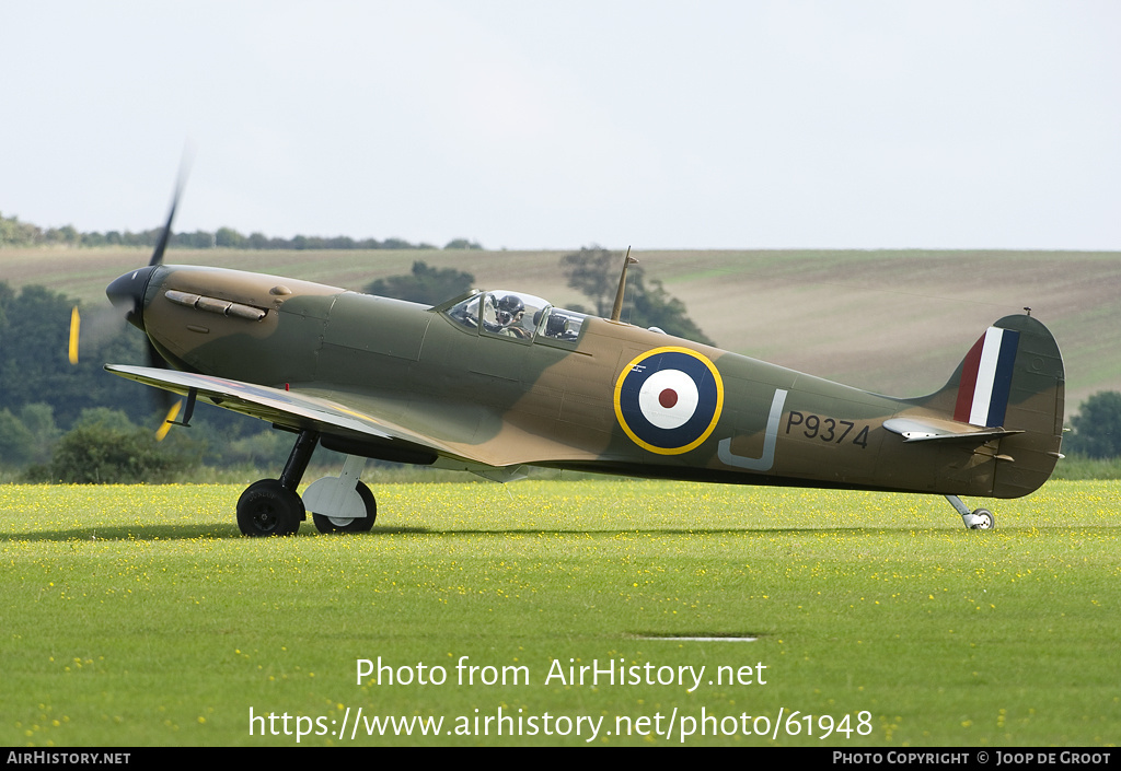 Aircraft Photo of G-MKIA / P9374 | Supermarine 300 Spitfire Mk1A | UK - Air Force | AirHistory.net #61948