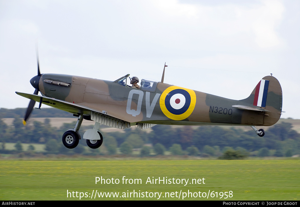 Aircraft Photo of G-CFGJ / N3200 | Supermarine 300 Spitfire Mk1A | UK - Air Force | AirHistory.net #61958