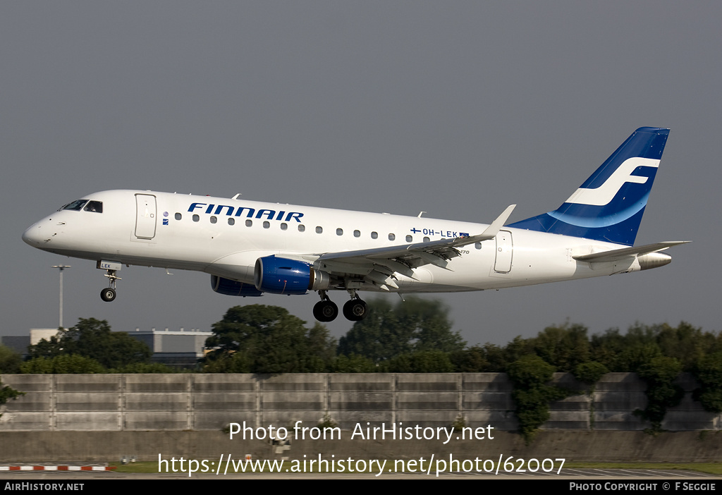 Aircraft Photo of OH-LEK | Embraer 170STD (ERJ-170-100STD) | Finnair | AirHistory.net #62007