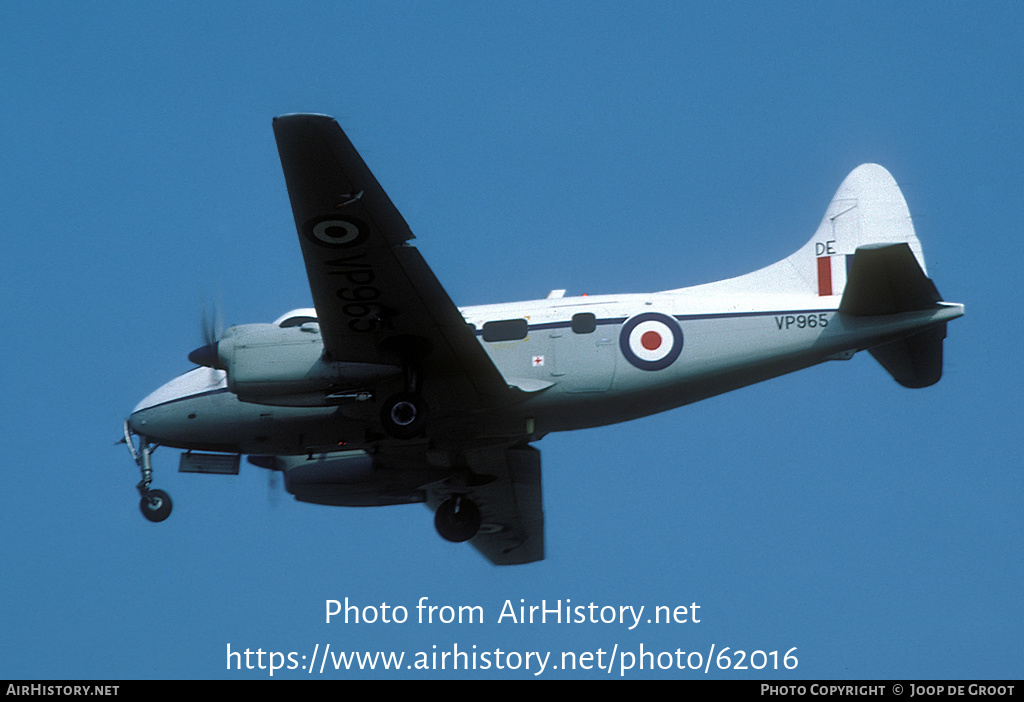 Aircraft Photo of VP965 | De Havilland D.H. 104 Devon C2 | UK - Air Force | AirHistory.net #62016