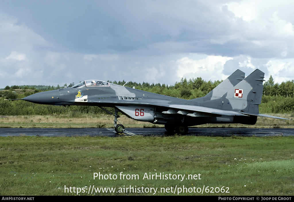 Aircraft Photo of 66 | Mikoyan-Gurevich MiG-29A (9-12A) | Poland - Air Force | AirHistory.net #62062