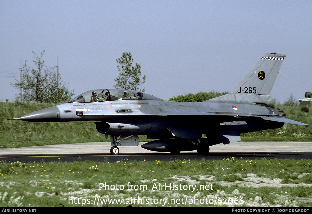 Aircraft Photo of J-265 | General Dynamics F-16B Fighting Falcon | Netherlands - Air Force | AirHistory.net #62066