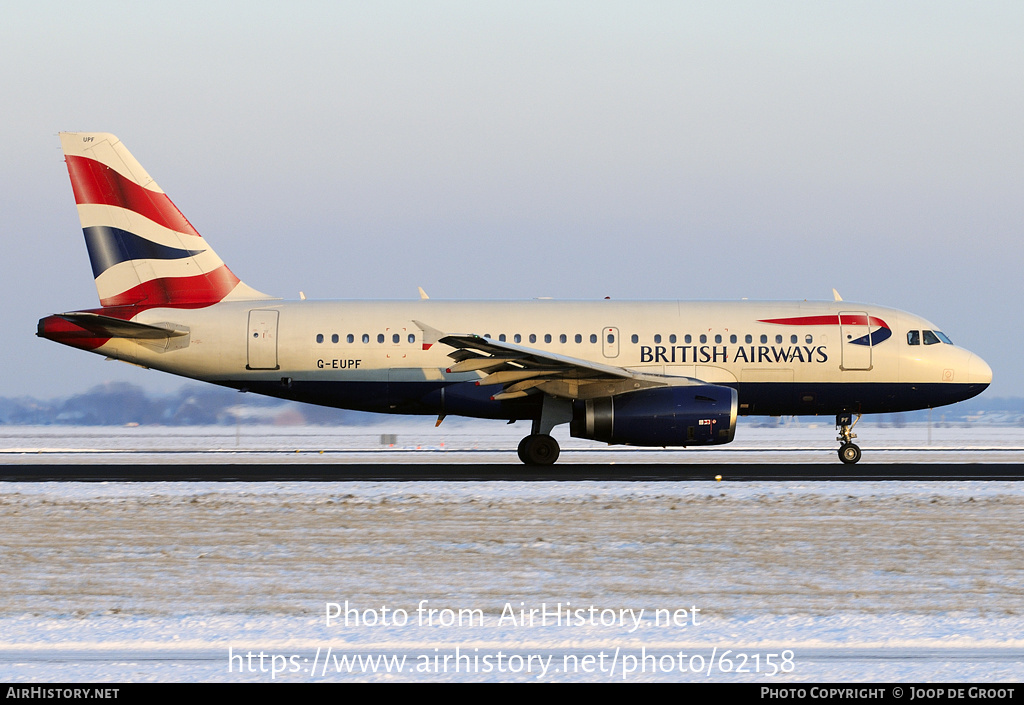 Aircraft Photo of G-EUPF | Airbus A319-131 | British Airways | AirHistory.net #62158
