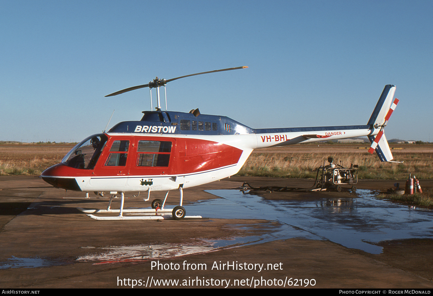 Aircraft Photo of VH-BHL | Bell AB-206A JetRanger | Bristow Helicopters | AirHistory.net #62190