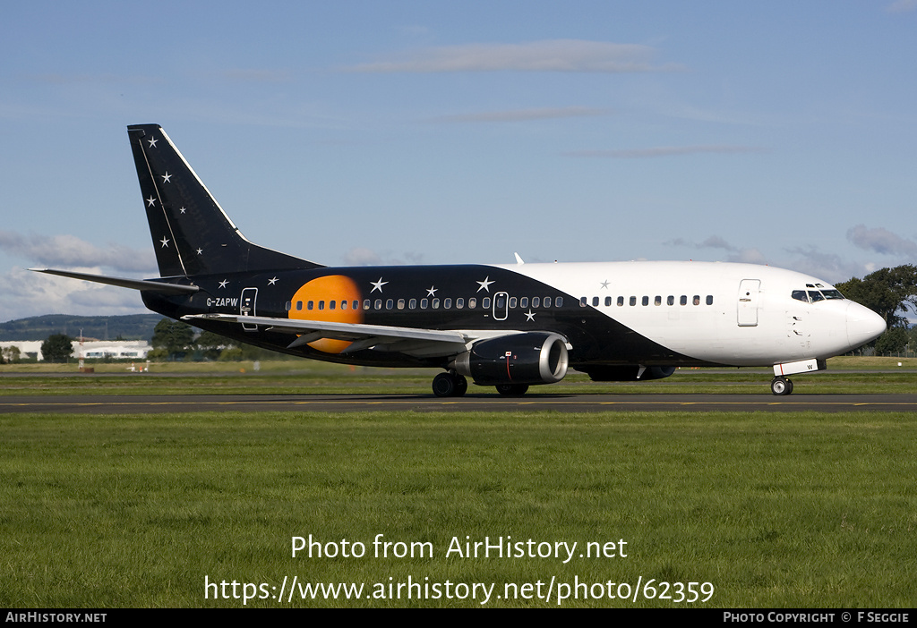 Aircraft Photo of G-ZAPW | Boeing 737-3L9(QC) | Titan Airways | AirHistory.net #62359