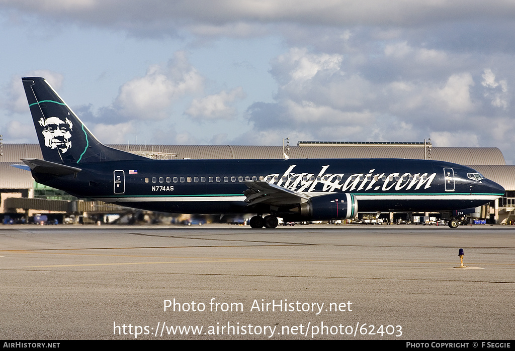 Aircraft Photo of N774AS | Boeing 737-4Q8 | Alaska Airlines | AirHistory.net #62403