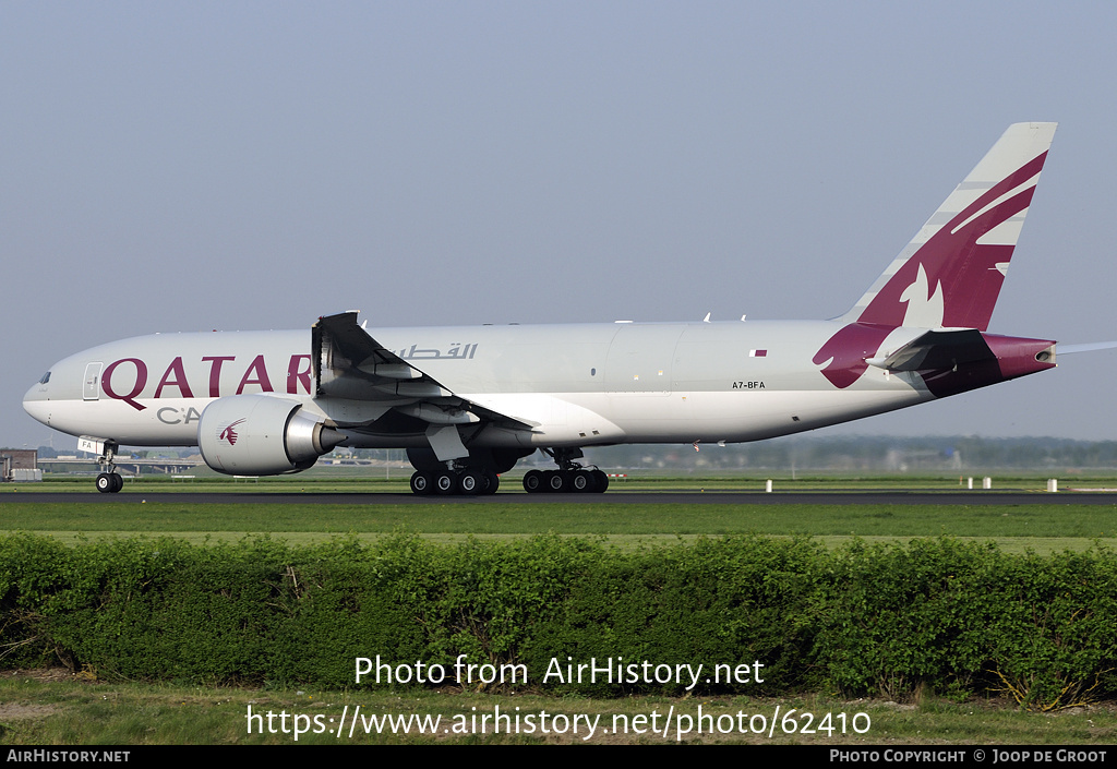 Aircraft Photo of A7-BFA | Boeing 777-FDZ | Qatar Airways Cargo | AirHistory.net #62410