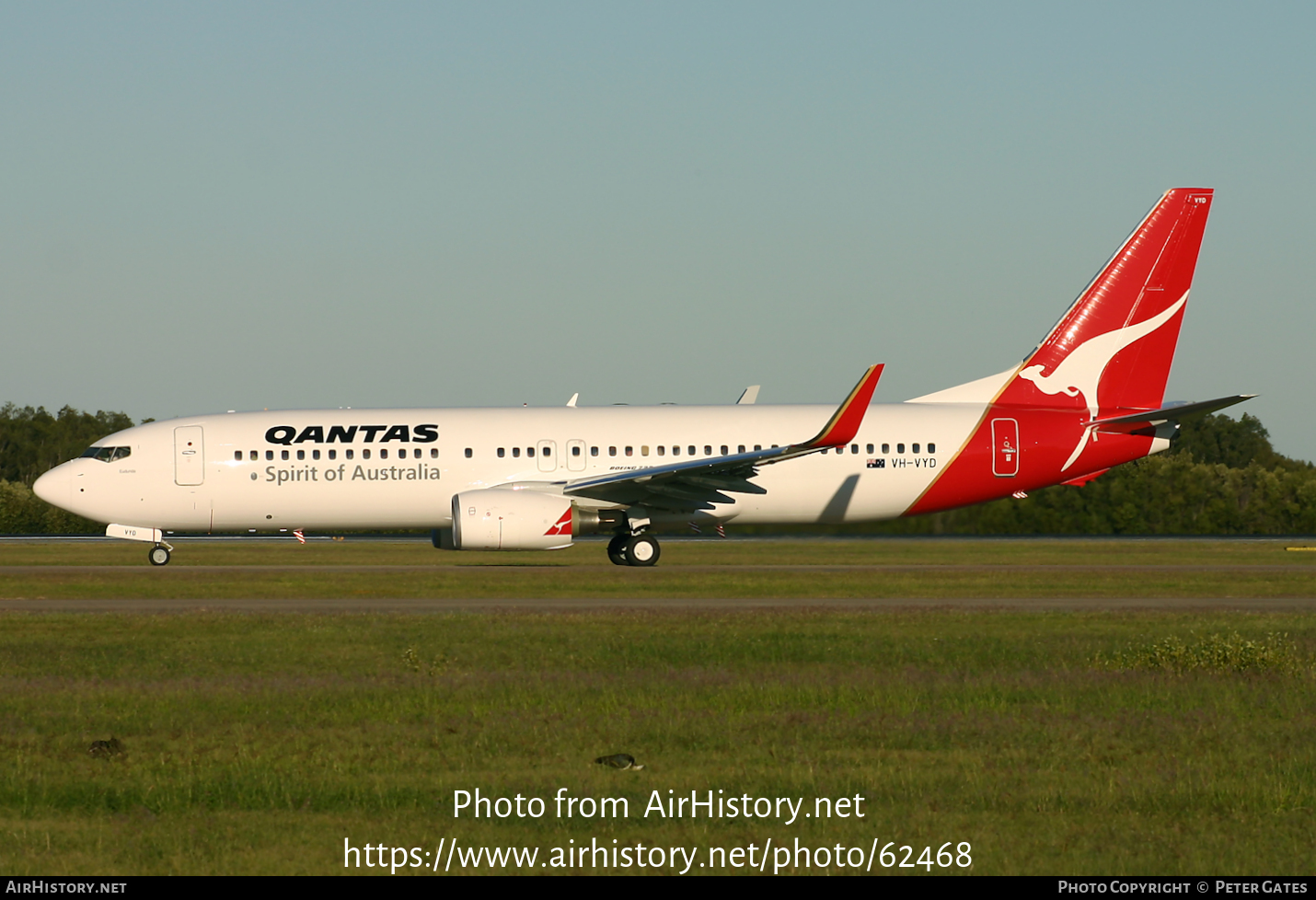 Aircraft Photo of VH-VYD | Boeing 737-838 | Qantas | AirHistory.net #62468