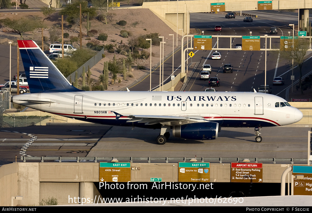 Aircraft Photo of N801AW | Airbus A319-132 | US Airways | AirHistory.net #62690