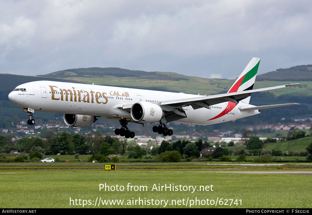 Aircraft Photo of A6-EBA | Boeing 777-31H/ER | Emirates | AirHistory.net #62741