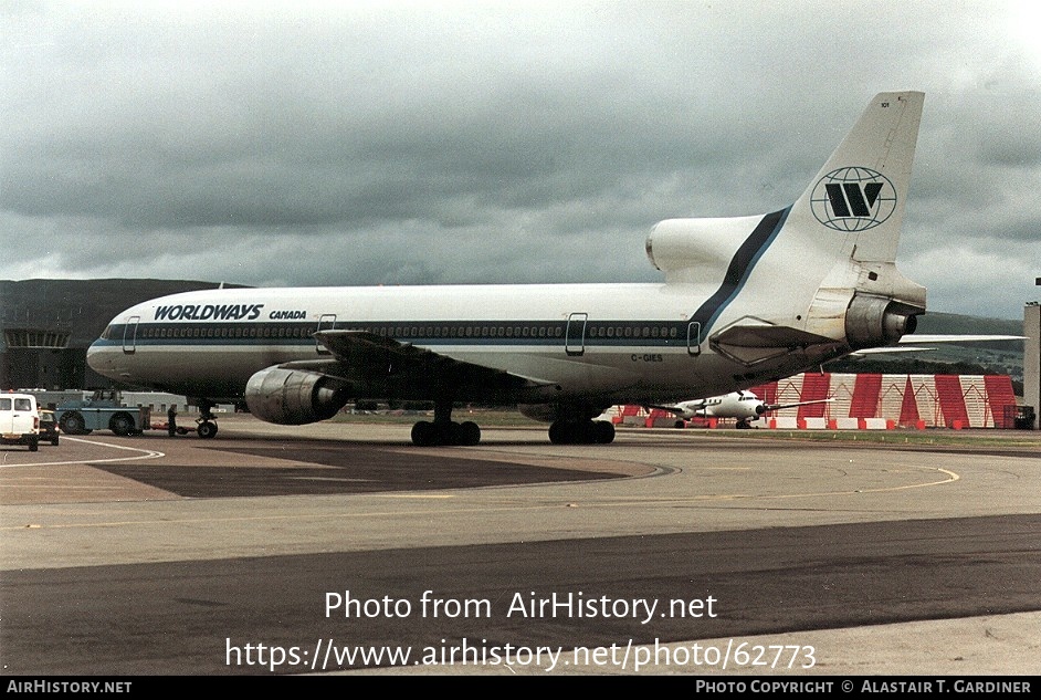 Aircraft Photo of C-GIES | Lockheed L-1011-385-1-15 TriStar 100 | Worldways Canada | AirHistory.net #62773