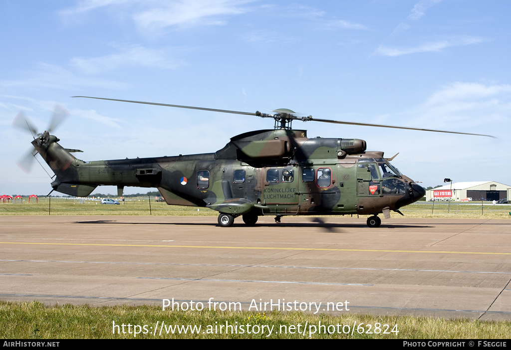 Aircraft Photo of S-419 | Eurocopter AS-532U2 Cougar Mk2 | Netherlands - Air Force | AirHistory.net #62824