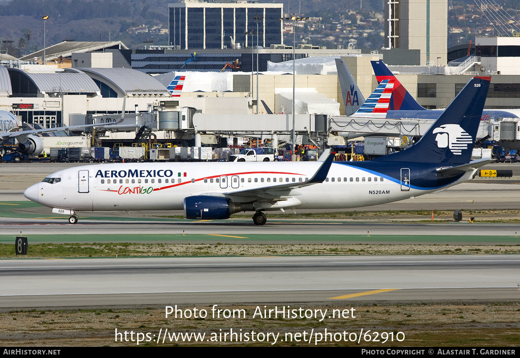 Aircraft Photo of N520AM | Boeing 737-81Q | AeroMéxico | AirHistory.net #62910