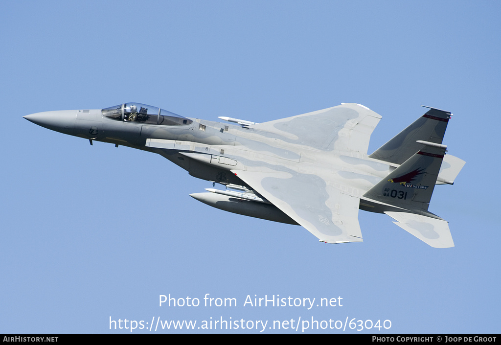 Aircraft Photo of 84-0031 / AF84-031 | McDonnell Douglas F-15C Eagle | USA - Air Force | AirHistory.net #63040