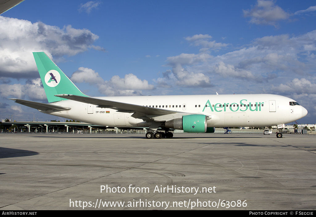 Aircraft Photo of CP-2521 | Boeing 767-260/ER | AeroSur | AirHistory.net #63086