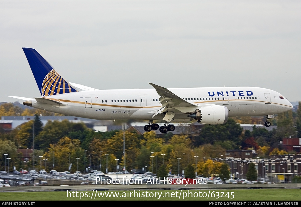 Aircraft Photo of N26906 | Boeing 787-8 Dreamliner | United Airlines | AirHistory.net #63245