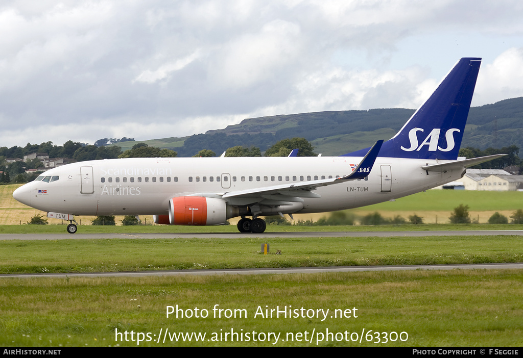 Aircraft Photo of LN-TUM | Boeing 737-705 | Scandinavian Airlines - SAS | AirHistory.net #63300