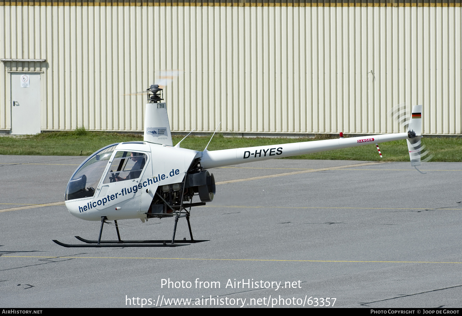 Aircraft Photo of D-HYES | Robinson R-22 Beta | HTC - Helicopter Training + Charter | AirHistory.net #63357