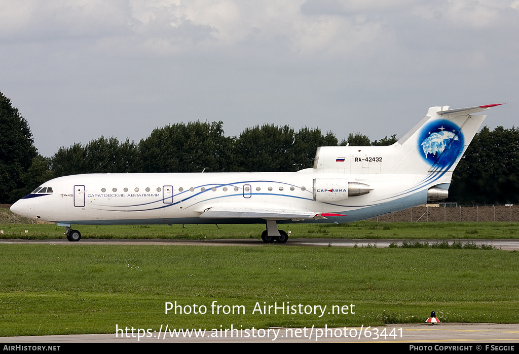 Aircraft Photo of RA-42432 | Yakovlev Yak-42D | Sar Avia - Saratov Airlines | AirHistory.net #63441